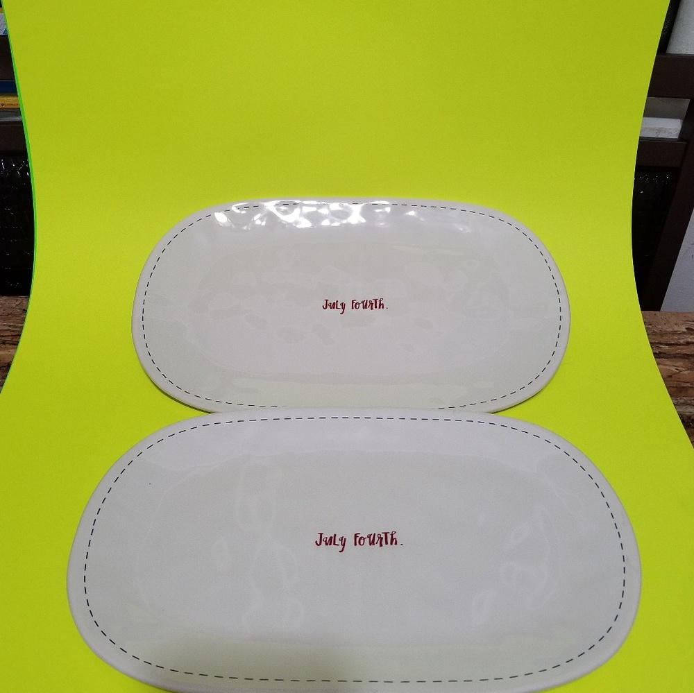 2x Brandnew Rae dunn oval dish or platter july 4.